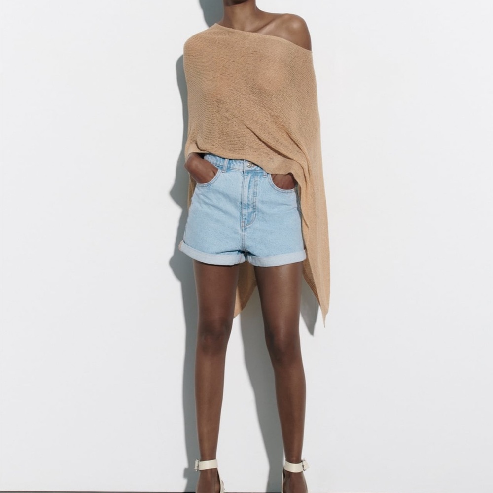 Zara denim mom style shorts
